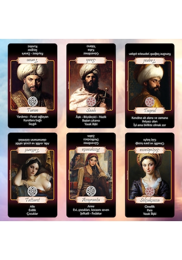Mistik Katina Aşk Falı Kehanet Tarot Destesi / Açıklamalı 68 Kart