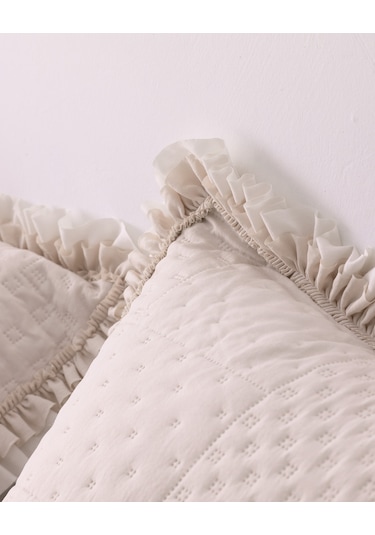 Madame Coco Medus Çift Kişilik Yatak Örtüsü - Bej Ekru