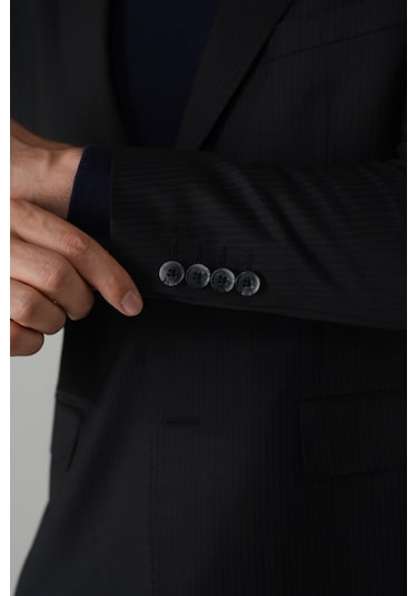 Bisse Erkek Mono Yaka Çift Yırtmaçlı 6 Drop Siyah Ceket Ptk25k25203 D99 Sıyah