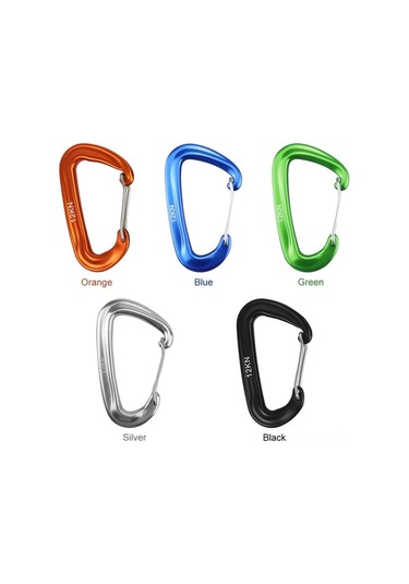 Pazly 6 Adet 12kn Kapalı Kilitli Karabina Seti - Kamp, Yürüyüş, Tekne İçin Çok Renkli - Dayanıklı Alüminyum, Pratik Kullanım Çok Renkli