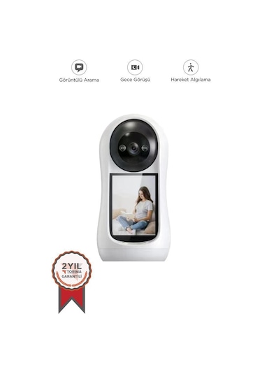Torima Cmr17 Monitörlü Smart Ip Full Hd 360 Akıllı Güvenlik Kamerası Hareket Algılama Bebek Kamerası