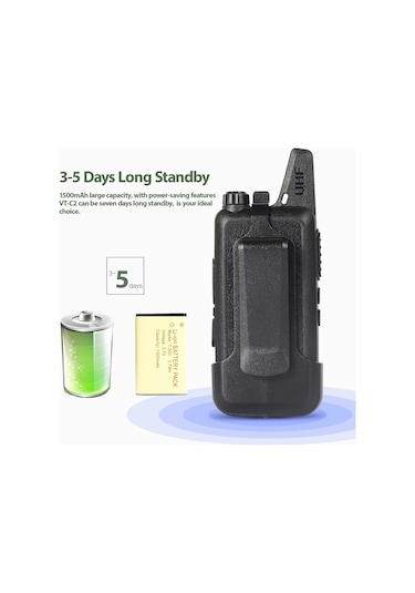 2 Adet Baofeng Vt-c2 Frs/pmr Yürüyüş Mini İki Yönlü Telsiz 2