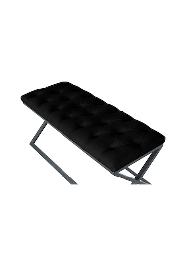 Varcera Siyah Chester Model Kapitoneli Puf&bench&koltuk&oturma Bankı&teddy Puff&yatak Odası Takımı Önü&ucu