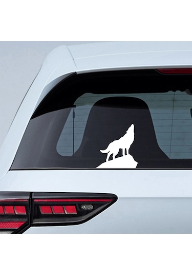 Bozkurt Sticker - Kurt Sticker - Oto Sticker - 13cmx15cm - Beyaz