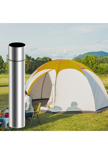 Şömine 30/40 Cm 6cm Çap Paslanma Önleyici Baca Egzoz Borusu 30cm