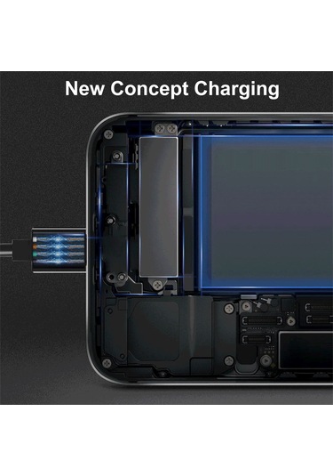 Hombey Siyah Mikro Usb Hızlı Şarj Kablosu Android Cihazlar İçin 1 Metre Uzunlukta