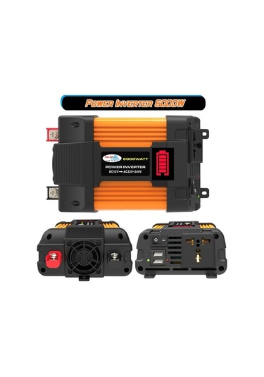 Besthome1 12v-220v 6000w Led Ekranlı Çift Usb Araç Güç Çevirici