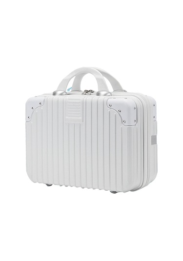 Reedark 14" Taşınabilir Makyaj Organizörü - 4 Adet 37x4cm Ayırıcı Paneller, Sulu Geçirmez, Şok Emici, Seyahat Ve Ev Kullanıma Uygun Beyaz