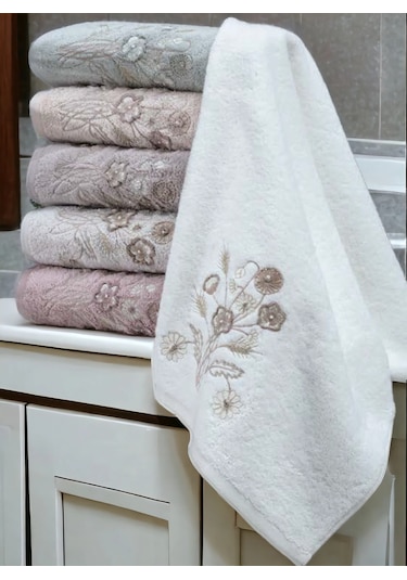 Elnur 6lı El-yüz Havlusu 50x90 Cm Asorti Karışık