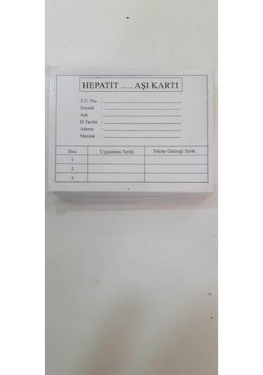 Hepatit Aşı Kartı