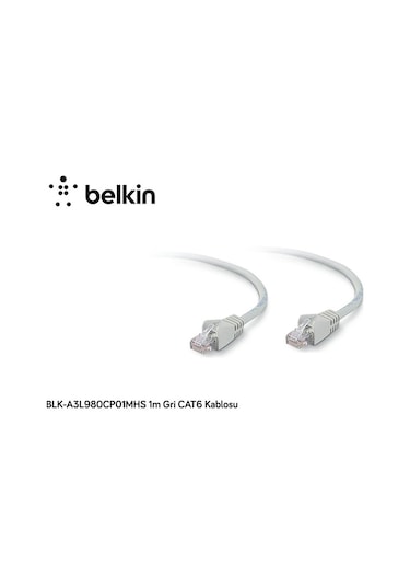 Belkin Cat6 1M Gri Kablo 1M Cat6 Hazir Fabrika Yapim Ürün