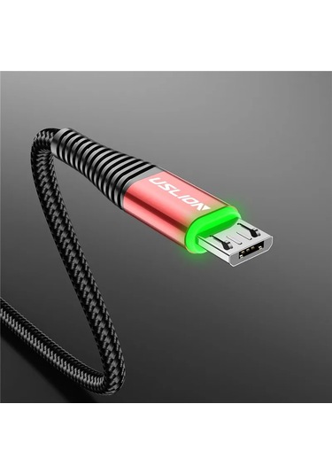 Uslıon 3a Mikro Usb Şarj Kablosu 0.5/1/2 M - Samsung Uyumlu Huawei Xiaomi Tablet Telefonlar İçin Hızlı Şarj Ve Data Syncgökyüzü Mavi0.75 M