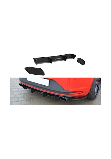 Seat Leon Mk3 Cupra Arka Tampon Splitteri Parlak Siyah 2012-2016