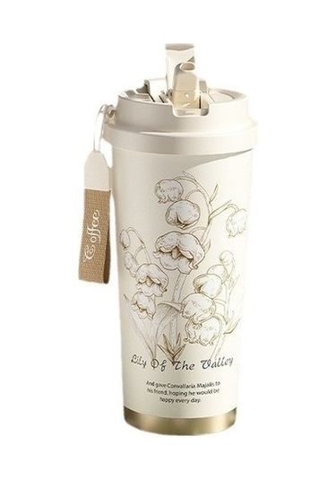 Yüksek Görünümlü Seramik Astar 316 Paslanmaz Çelik Pipetli Bardak Cwdwt5 Siyah - Beyaz