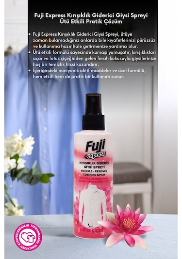 Ütü Etkili Giysi Spreyi Lotus Çiçeği Ferahlatıcı Ve Pratik Giysi Bakımı - 200 Ml Tekli