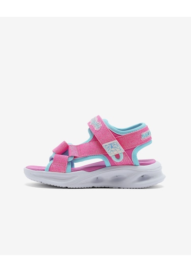 Skechers Sola Glow Sandal Büyük Kız Çocuk Pembe Işıklı Sandalet 303024l Hpaq Pembe