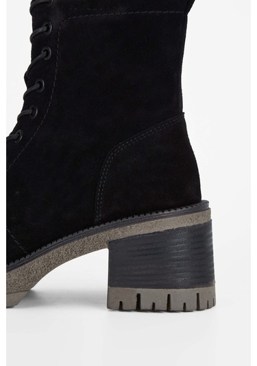 Tamer Tanca Kadın Hakiki Deri Siyah Süet Casual Bot 775 8259 BN BOT SK23/24 Siyah