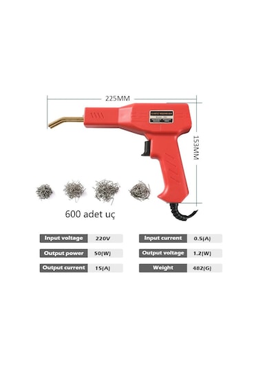 Valkyrie 600 Uçlu Araba Tampon Plastik Tamir Kaynak Makinesi