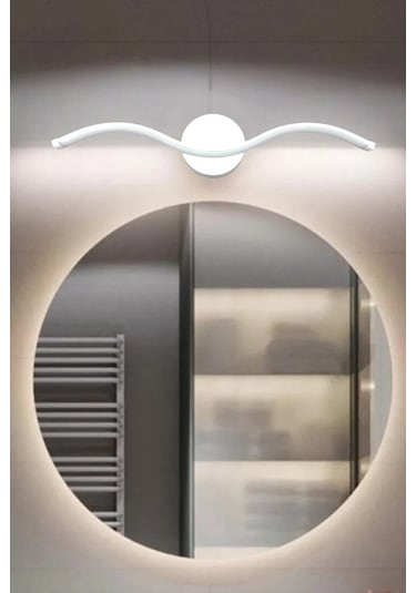 Wave Modern Tasarım Beyaz Renk Gün Işığı Ledli Banyo - Mutfak - S Beyaz