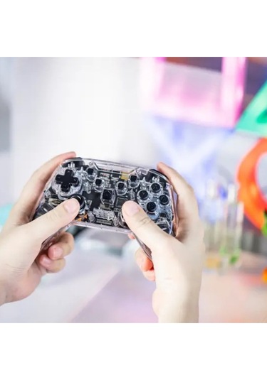 Rgb Kablosuz Şeffaf Gaming Ps4/ps3/pc/switch/Apple Uyumlu iOS Gaming Kol Wirelles Controller Saydam