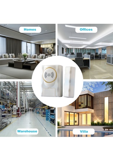 Neevoyu Ws-01 Model Ev Ofis Dükkan Kablosuz Pencere Kapı Alarm Sensörü 90db Sesli Giriş Koruma Cihazı