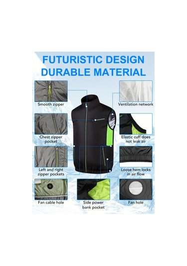 Challenger Usb Fanlı Klima Yeleği Siyah 3 Hız Ayarlı 9 Kanatlı Sessiz Outdoor Serinletme Not: Character Count İncluding Spaces İs 74