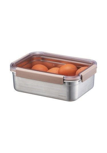 Locknlock Paslanmaz Çelik Fırın & Saklama Kabı Dörtgen Kilitli 2 Lt - Kahverengi Diğer