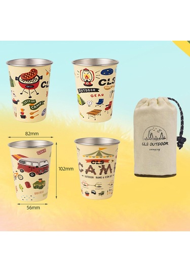 Suntek 4x Paslanmaz Çelik Bardak, Su Tumbler İstiflenebilir Çok Renkli