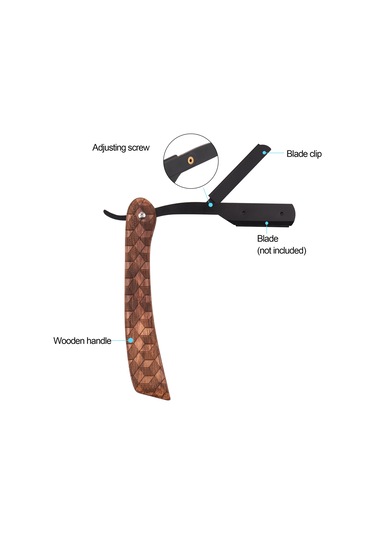 Gajeena Paslanmaz Çelik Erkek Tıraş Bıçağı - Şık Gül Ağacı Sapı İle Hediyelik Şarjsız