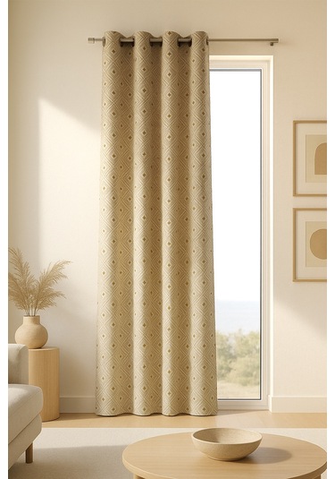 Como Halkalı Fon Perde Kahve 140x260 Kahverengi