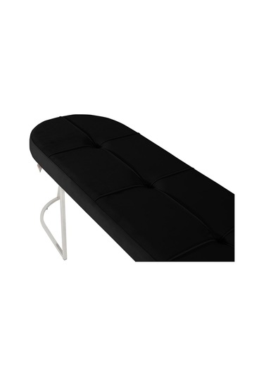 Viego Silver Collection- Siyah Kapitoneli Chester Model Puf & Bench & Koltuk & Uzun Makyaj Puff & Yatak Ucu