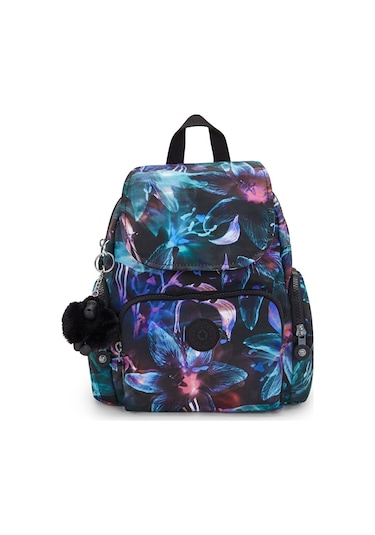 Kıplıng City Zip Mini Küçük Boy Sırt Çantası Desenli Spectral Orchıd Desenli Çok Renkli