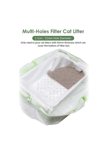 Mufunye Kedi Kumu Filtre Torbalı Astar Bağcıklı Eleme Özelliği