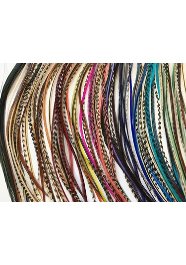 Prodiva Gerçek Sülün Tüyü.Saç Aksesuarı 14 Lü Karışık Renkler