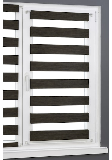 Briz Zebra Perde Cam Ve Balkon Kapı Perdesi Acı Kahve