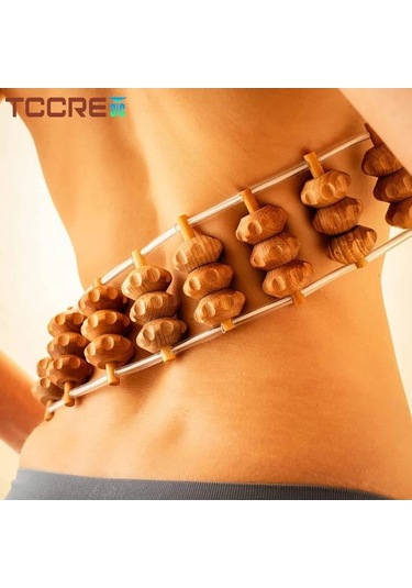 Maoyaya Tam Vücut Masaj Rulosu - Ahşap Halat Sırt Masaj Aleti, Çok Renkli Seçenek Çok Renkli