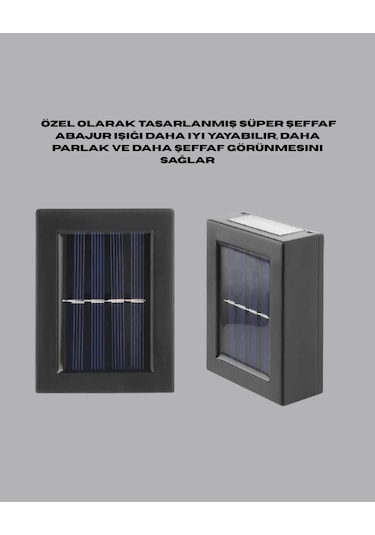 Zengemtx Şeffaf Abajurlu Duvar Tipi Solar Işık Güneş