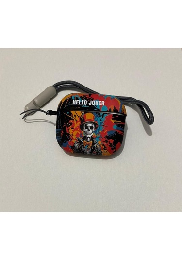 Iphone 3. Nesil Uyumlu Koruyucu Bluetooth Kulaklık Kılıfı Joker Desenli Fosforlu Figürlü Joker Airpods 3. Nesil