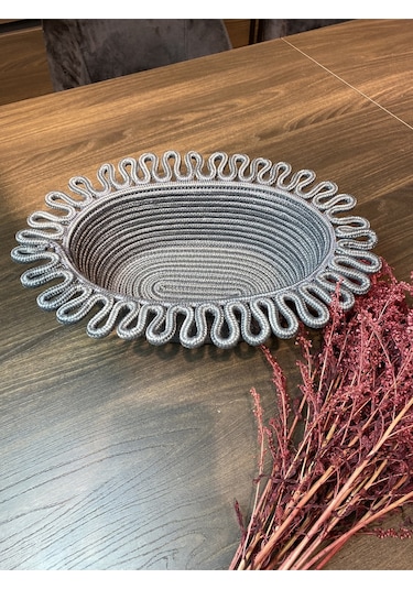 Galaxy Doğal, Jüt, Desenli, Sepet, Dolap Içi, Çocuk Odası, Düzenleyici, Saklama Sepeti Gri