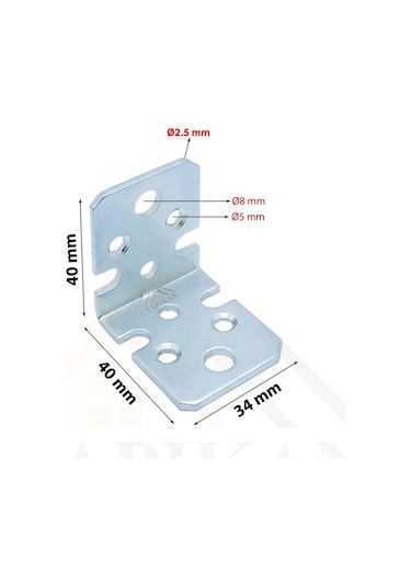 4 Ad. Dekoratif Kahve Kapaklı Ağır Dolap Duvar Sabitleme Aparatı - Mobilya Askı Elemanı