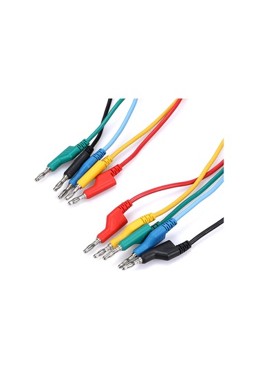 Yunboo 4mm Silikon Test Kablosu, Yığılabilir Muz Pluglu, 1000v/15a, Esnek Multimetre Bağlantı Kablosu 5 Renk