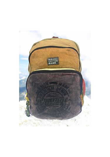 Kaliteli Vintage Disayn Sırt Gezi Çantası New Patchwork 5017 Camel