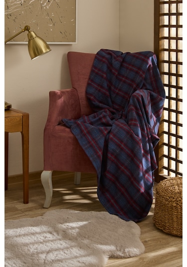Karaca Home Flanel Throw Tv Battaniyesi Gri/kırmızı Kırmızı