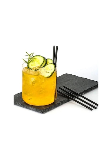 Selanikli Kıl Pipet Çap:4 Mm Boy:14 Cm Paket:300 Lü Siyah İnce Pipet