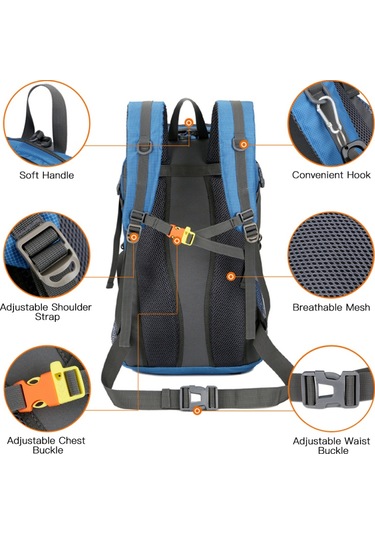 Hombey Açık Hava Çantası 50l Dağcılık Sırt Çantası Su Geçirmez Açık Hava Koşu Çantası Bisiklet Çantası Bü Koyu Yeşil