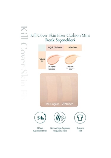 Clıo Kill Cover Skin Fixer Cushion Mini 21c Lingerie Spf50+ Pa+++ 21c Lingerie