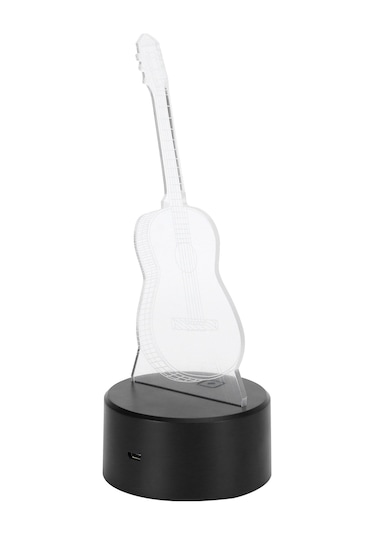 3d Gitar Gece Lambası Led 7 Renk Gece Lambası Anahtarı Masaüstü Lambası Ev Dekorasyonu Diğer