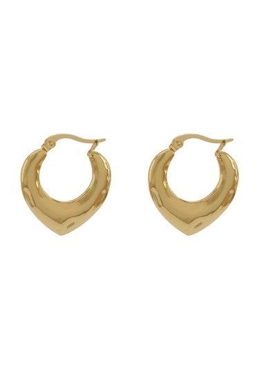 Çelik Küpe Altın Kaplama Kadın Kalpli Model Unk-820 Altın