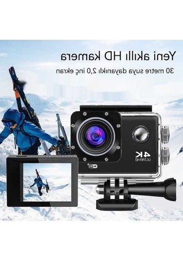 Ulzyvf Beyaz 4k Hd Su Altı Aksiyon Kamerası, Kablosuz Bağlantılı, Dayanıklı Beyaz Beyaz