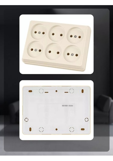 Tdmelectric Altı Yuvalı Priz 10a 250v 245059606 6'lı Yüzey Montajı